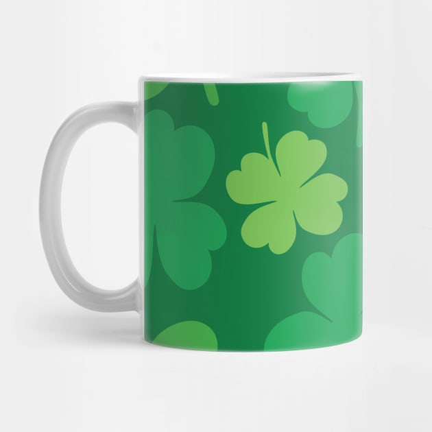 Lucky 4 Leaf Clover Pattern by designminds1